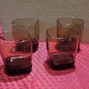 Brown Stemless Drinkware Set for Dining